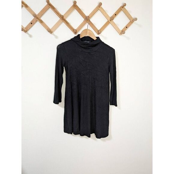 American Eagle Outfitters Soft & Sexy Black Ribbed Turtleneck Dress - Size S - Picture 1 of 5